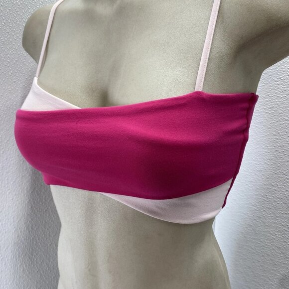 NEW LIVE THE PROCESS Women’s Orion Criss Cross Bra Dragon Fruit/Seashell Size M - Picture 9 of 10